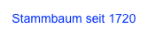 Stammbaum seit 1720